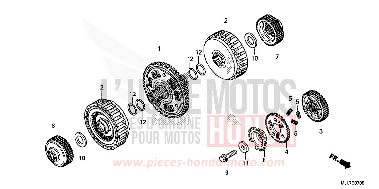 CLUTCH for NC750D PEARL GLARE WHITE (NHB53) from 2014