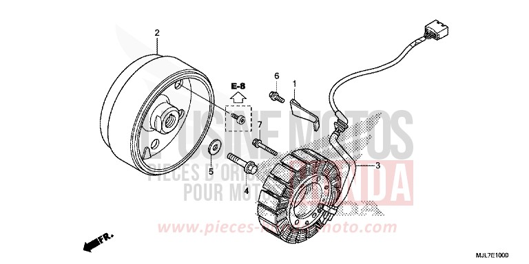 GENERATOR for NC750D PEARL GLARE WHITE (NHB53) from 2014