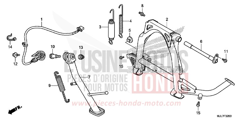 STAND for NC750D PEARL GLARE WHITE (NHB53) from 2014