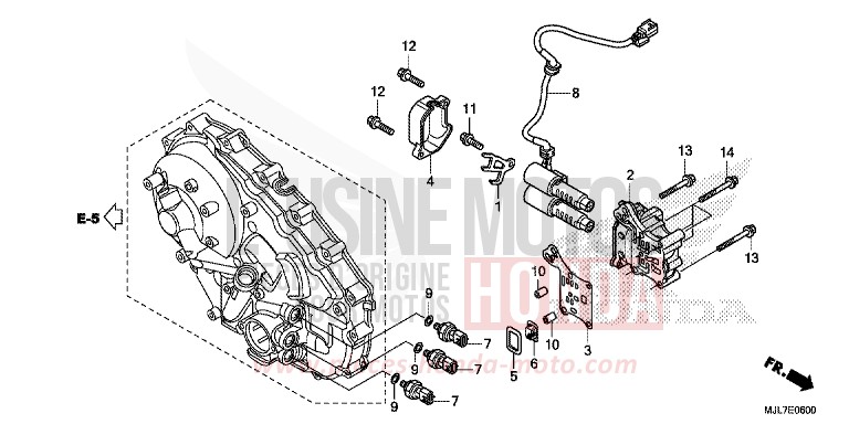 LINEAR SOLENOID for NC750D CANDY ARCADIAN RED (R305) from 2014