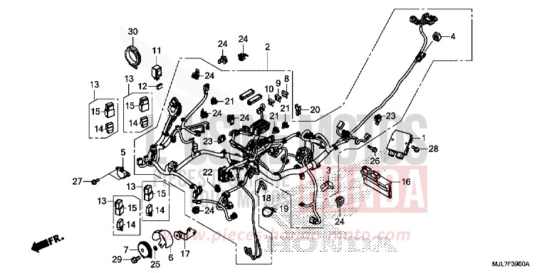 WIRE HARNESS for NC750D CANDY ARCADIAN RED (R305) from 2014