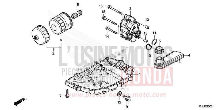 OIL PAN/OIL PUMP for NC750D GRAPHITE BLACK (NHB01) from 2014