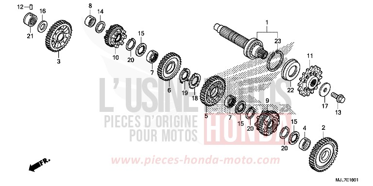 TRANSMISSION (COUNTERSHAFT) for NC750D GRAPHITE BLACK (NHB01) from 2014