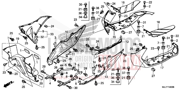 FLOOR STEP for NC750D GRAPHITE BLACK (NHB01) from 2014
