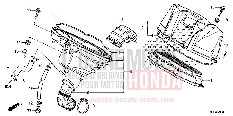 AIR CLEANER for NC750D GRAPHITE BLACK (NHB01) from 2014