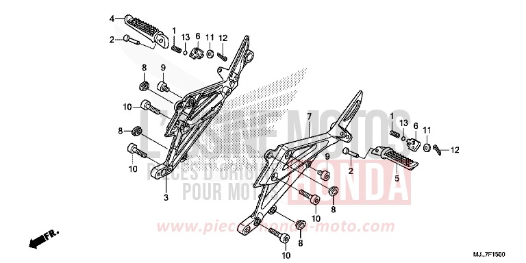 PILLION STEP for NC750D MAT BULLET SILVER (NH389) from 2014