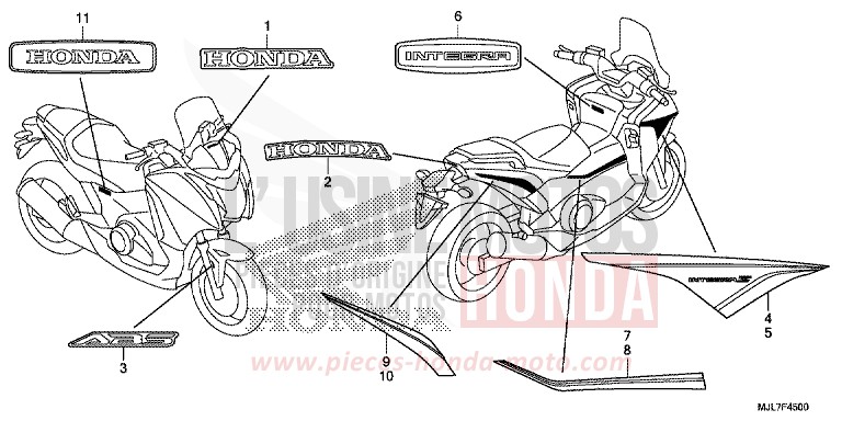 MARK for NC750D MAT BULLET SILVER (NH389) from 2014