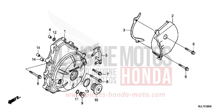 A.C. GENERATOR COVER for NC750D MAT PEARL GLARE WHITE (NHB54) from 2014