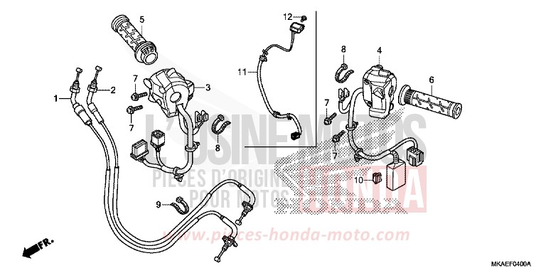 INTERRUTTORE/CAVO per NC750D MAT BULLET SILVER (NH389) del 2016