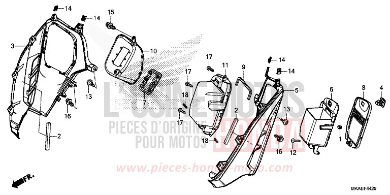 POCKET for NC750D MAT BULLET SILVER (NH389) from 2016