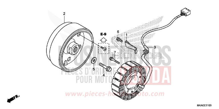 GENERATORE per NC750D MAT MAJESTIC SILVER METALLIC (NHB70) del 2017