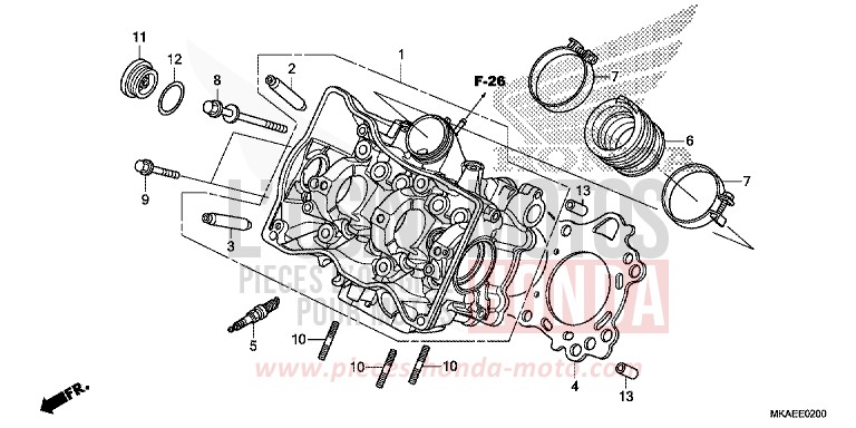 TESTATA per NC750D CANDY PROMINENCE RED (R342) del 2017
