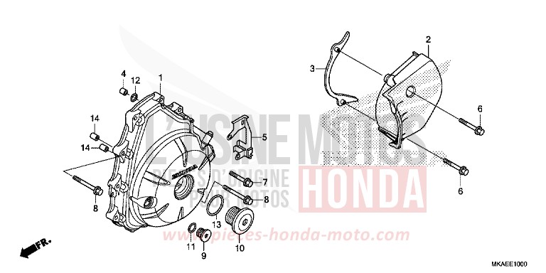 A.C. GENERATOR COVER for NC750D CANDY PROMINENCE RED (R342) from 2017