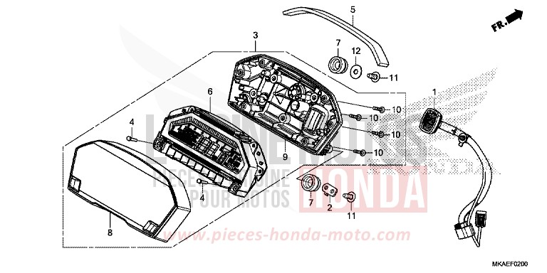 METER for NC750D PEARL GLARE WHITE (NHB53) from 2017