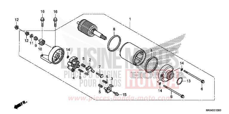 STARTING MOTOR for NC750D CANDY CHROMOSPHERE RED (R381) from 2018