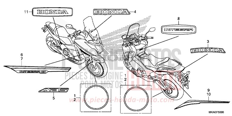 MARK/STRIPE for NC750D MAT ALPHA SILVER METALLIC (NHB73) from 2019