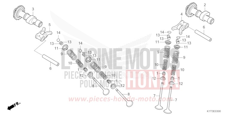 CAMSHAFT/VALVE for CRF300LA EXTREME RED (R292) from 2021