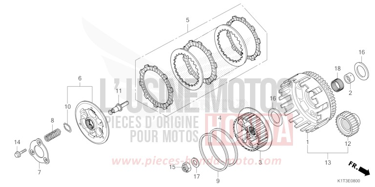 CLUTCH for CRF300LA EXTREME RED (R292) from 2021