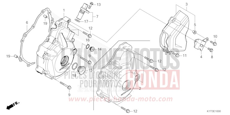 LEFT CRANKCASE COVER for CRF300LA EXTREME RED (R292) from 2021