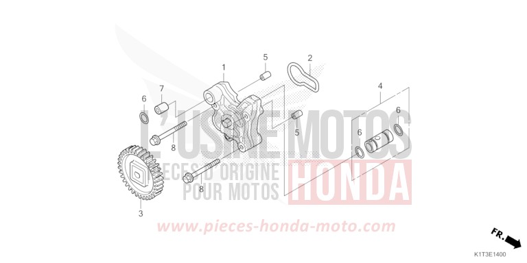 OIL PUMP for CRF300LA EXTREME RED (R292) from 2021