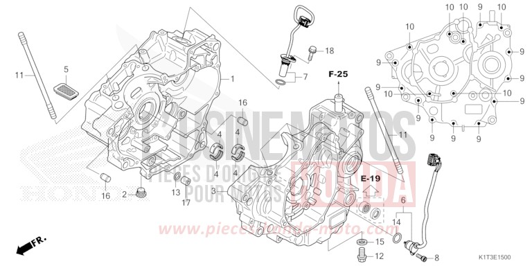 CRANKCASE for CRF300LRA EXTREME RED (R292) from 2021