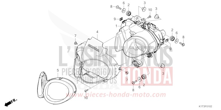 HEADLIGHT (CRF250LR/LRA,CRF300LR/LRA) for CRF300LRA EXTREME RED (R292) from 2021