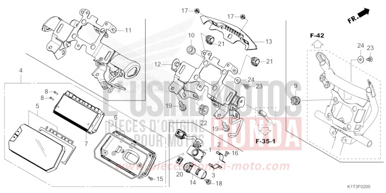 METER for CRF300LA EXTREME RED (R292) from 2021