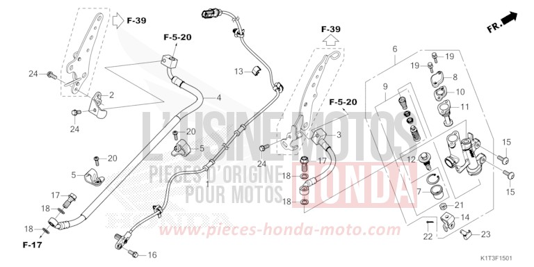 REAR BRAKE MASTER CYLINDER (CRF250LRA/300LA/LRA) for CRF300LA EXTREME RED (R292) from 2021