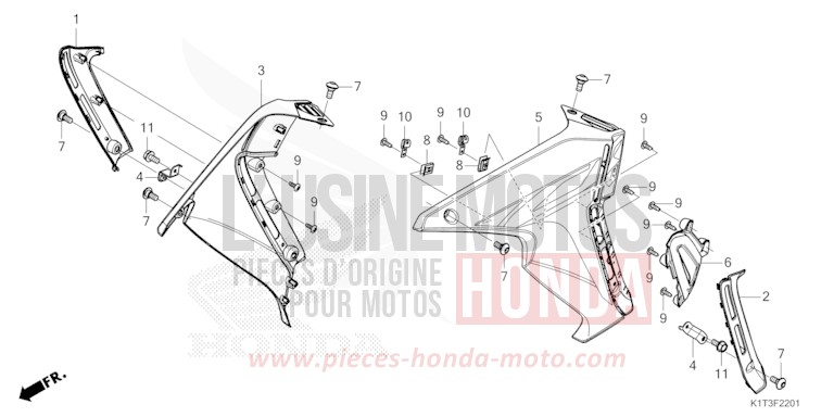 SHROUD (CRF250LR/LRA,CRF300LR/LRA) for CRF300LRA EXTREME RED (R292) from 2021