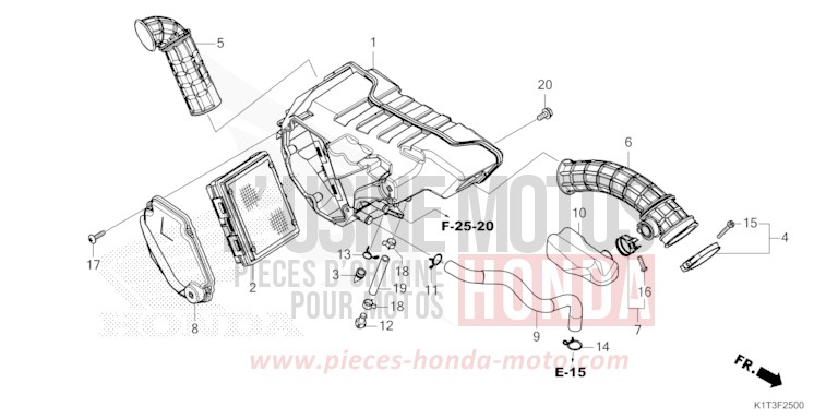 AIR CLEANER for CRF300LA EXTREME RED (R292) from 2021
