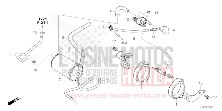 CANISTER for CRF300LA EXTREME RED (R292) from 2021
