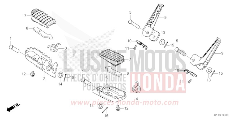 STEP for CRF300LRA EXTREME RED (R292) from 2021