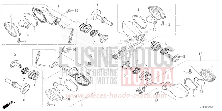WINKER (CRF300LA-ED) for CRF300LA EXTREME RED (R292) from 2021