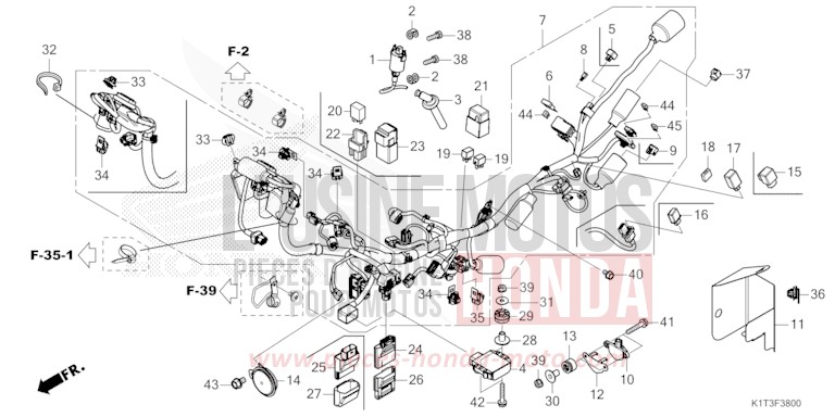 WIRE HARNESS (CRF300L/LA) for CRF300LA EXTREME RED (R292) from 2021