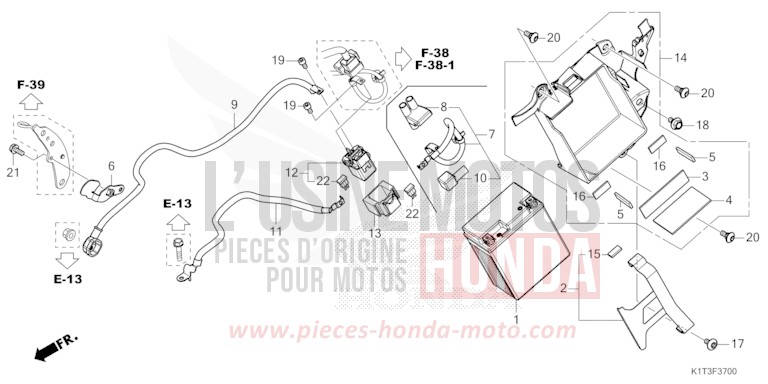 BATTERY for CRF300LRA EXTREME RED (R292) from 2021