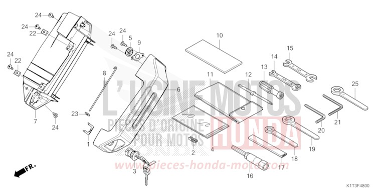TOOL/TOOL BOX for CRF300LA EXTREME RED (R292) from 2021