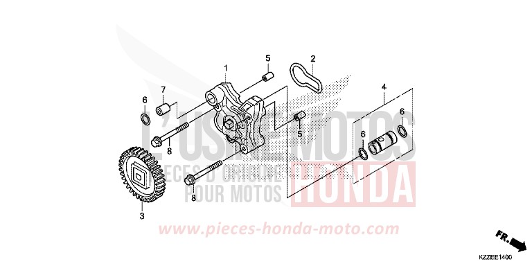 CRANKCASE for CRF250RLA NOIR (NH1) from 2018
