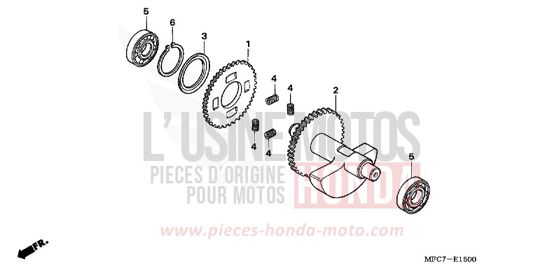 BILANCIERE per FMX650 NOIR (NH1) del 2005