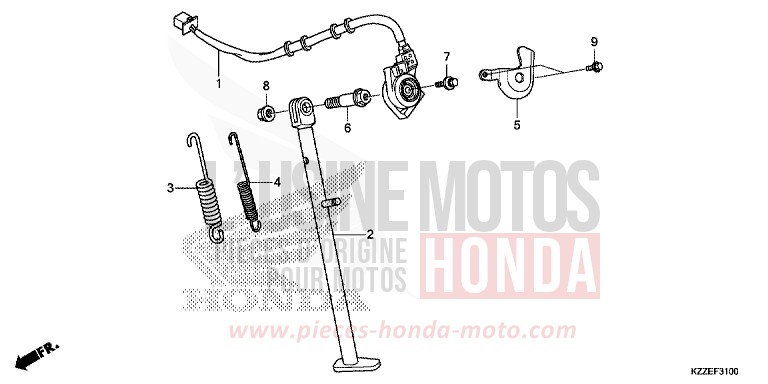 STAND for CRF250RLA NOIR (NH1) from 2018