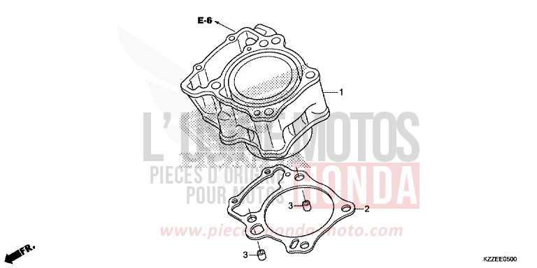 CILINDRO per CRF250RLA EXTREME RED (R292) del 2018