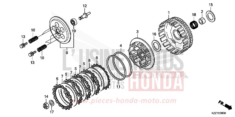 CLUTCH for CRF250RLA NOIR (NH1) from 2019