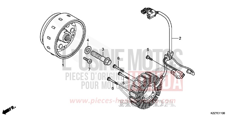 GENERATOR for CRF250RLA NOIR (NH1) from 2019