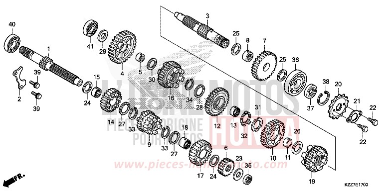 TRANSMISSION for CRF250RLA NOIR (NH1) from 2019