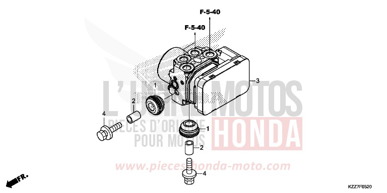 ABS MODULATOR for CRF250RLA NOIR (NH1) from 2019