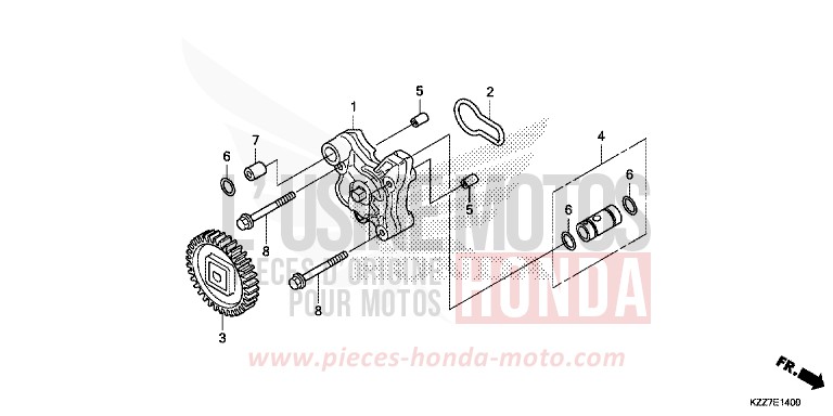 OIL PUMP for CRF250RLA EXTREME RED (R292) from 2019