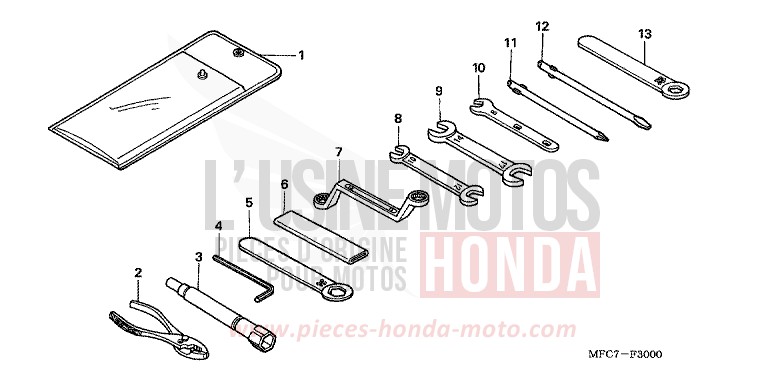 TOOLS for FMX650 FIGHTING RED (R134) from 2005