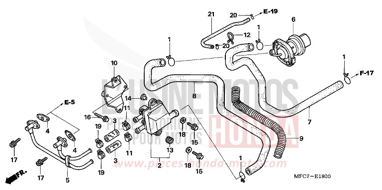 AIR SUCTION VALVE for FMX650 RHINOCEROS GRAY (NHA53) from 2005