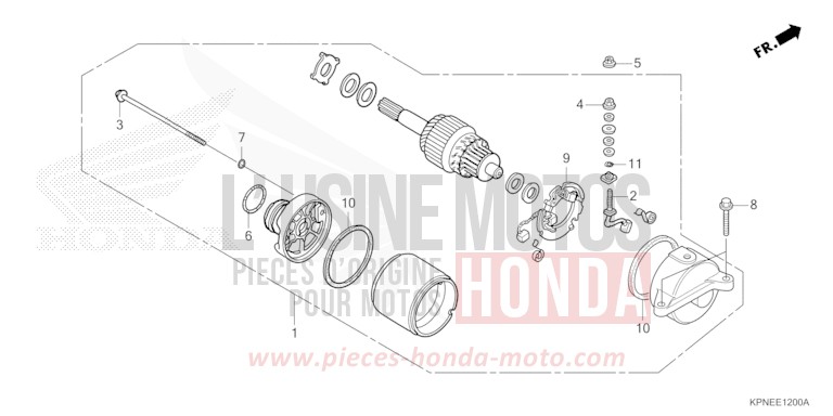 STARTER MOTOR for GLR1251WH CANDY BLAZING RED (R195) from 2015