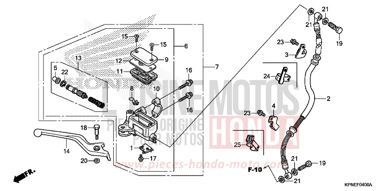 FRONT BRAKE MASTER CYLINDER for GLR1251WH CANDY BLAZING RED (R195) from 2015