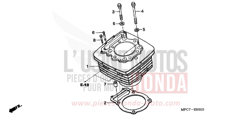 CYLINDER for FMX650 ROSS WHITE (NH196) from 2006